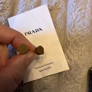 Authentic Prada heel taps replacement, heel bottoms, spare heel lifts, tan, new